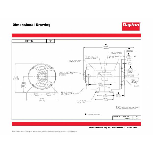 3-Phase General Purpose Motor, 1 HP, 230/460V AC Voltage, 56 Frame, 3,450 Nameplate RPM