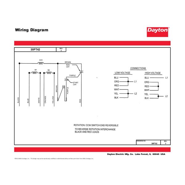 Capacitor-Start/Run General Purpose Motor, 1 1/2 HP, 115/230V AC Voltage, 56C Frame
