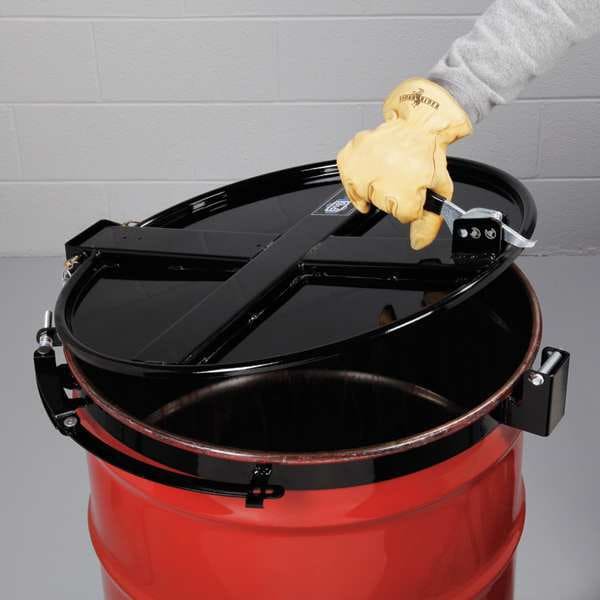 Latching Drum Lid with Fast-Latch, Yellow