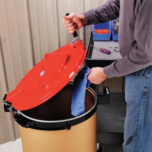 PIG Latching Lid for Fiber Drum, Red