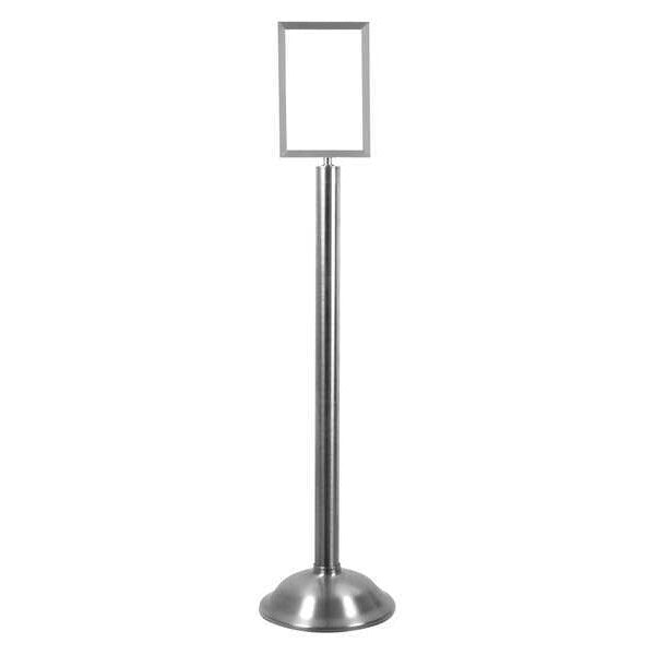 Sign Holder, 7In X 11In Frame, Satin Chr