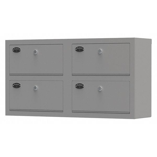 Weapon Storage Cabinet, 15-1/2inH, Gray