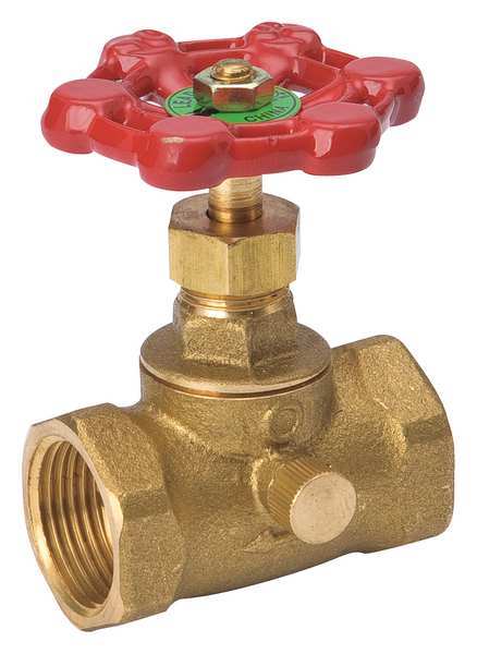 Stop and Waste Valve, Brass, IPS, 3/4 in.