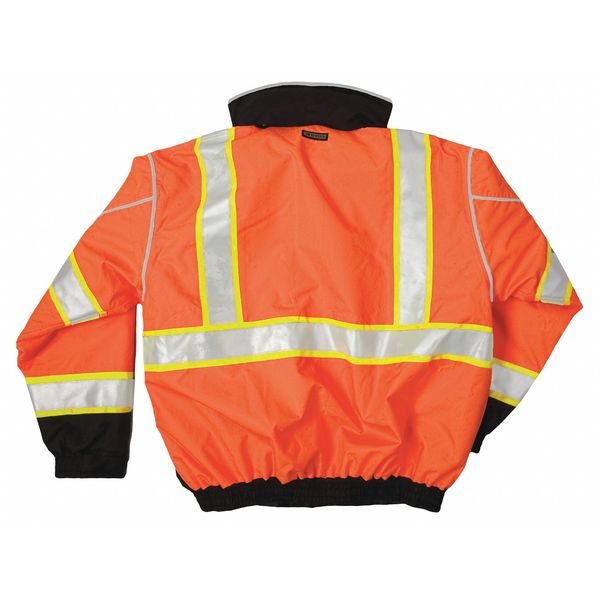 Large Hi -Vis Bomber Jacket, Orange