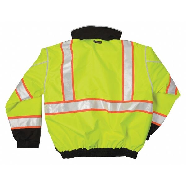 Large Hi -Vis Bomber Jacket, Lime