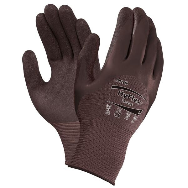 Nitrile Coated Gloves, 3/4 Dip Coverage, Purple, 9, PR