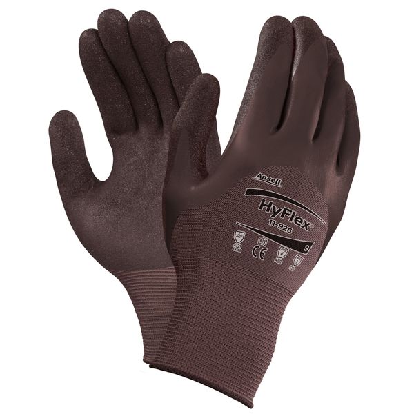 Nitrile Coated Gloves, 3/4 Dip Coverage, Purple, 10, PR