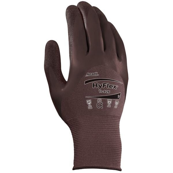 Nitrile Coated Gloves, 3/4 Dip Coverage, Purple, 9, PR