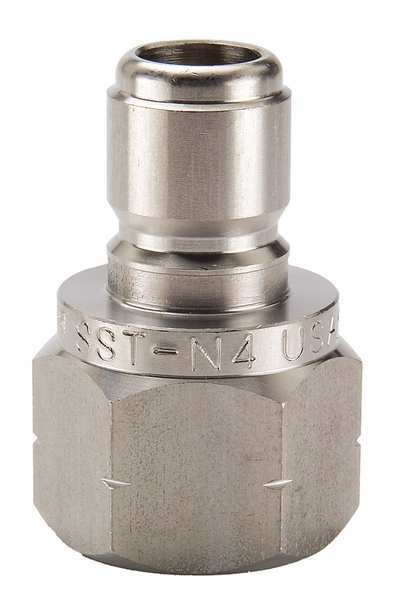 Hydraulic Quick Connect Hose Coupling, 303 Stainless Steel Body, Ball Lock, 1