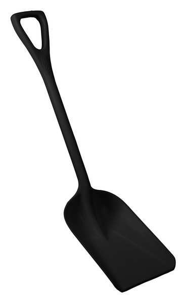 Hygienic Shovel, 38In, 1-Piece, Black