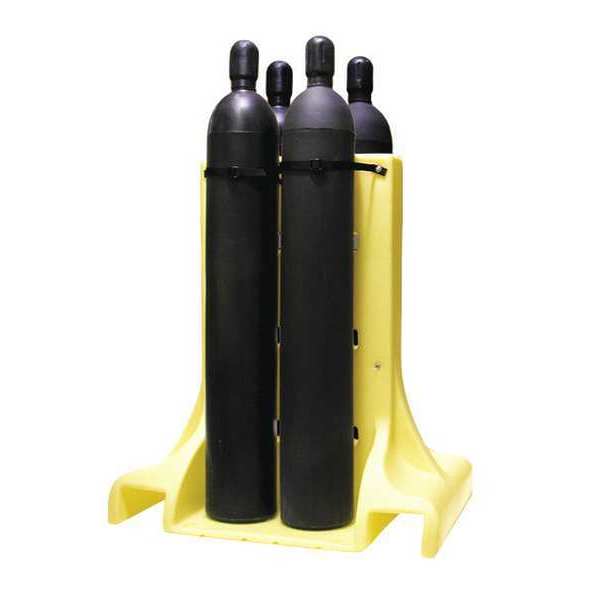 Cylinder Stand, 4 Cyl., 11-1/2in.dia., HDPE