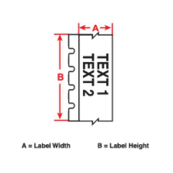 Label Tape Cartridge, Orange, 1-1/8 in.W