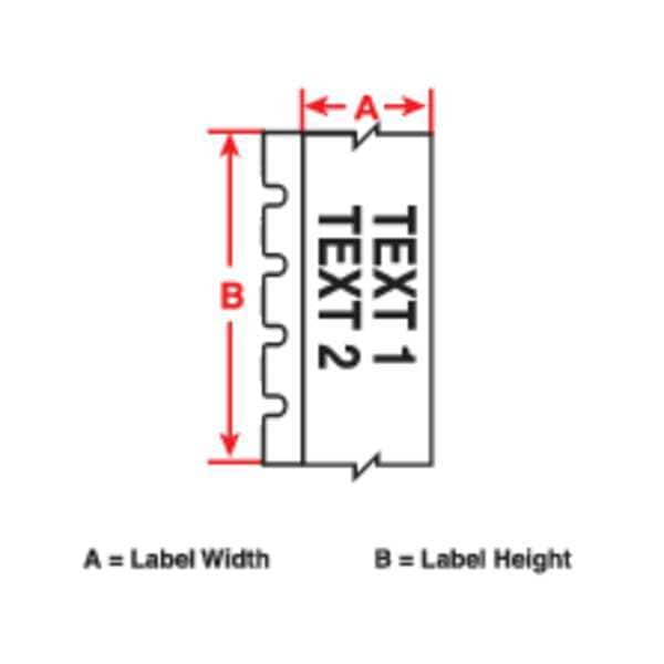 Label Tape Cartridge, Red, 1-1/8 in.W