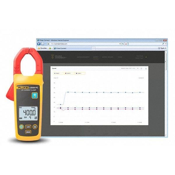 Wireless Clamp Meter Module, LCD, 400 A, 1.3 in (33 mm) Jaw Capacity, Cat III 600V Safety Rating