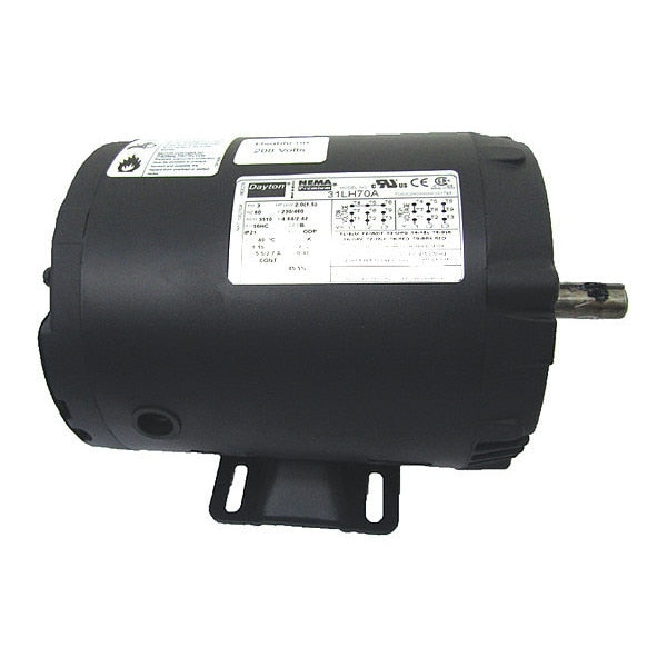 3-Phase General Purpose Motor, 2 HP, 56HC Frame, 230/460V AC Voltage, 3,510 Nameplate RPM