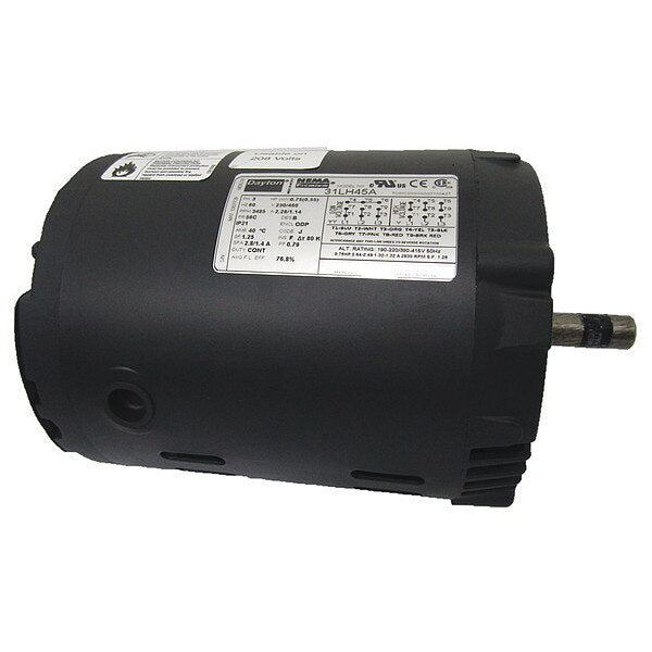 3-Phase General Purpose Motor, 3/4 HP, 56C Frame, 230/460V AC Voltage, 3,485 Nameplate RPM