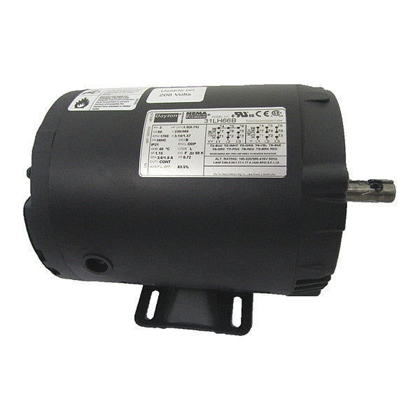 3-Phase General Purpose Motor, 1 HP, 56HC Frame, 230/460V AC Voltage, 1,760 Nameplate RPM