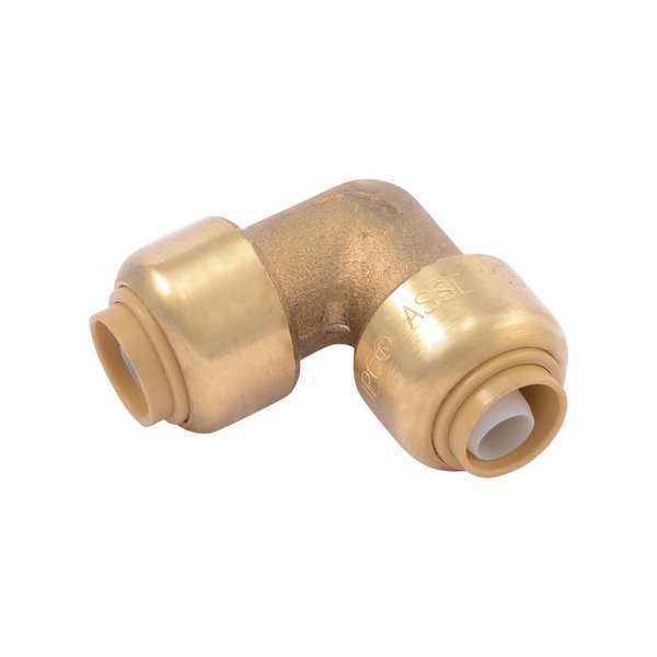 DZR Brass Elbow, 3/8 in Tube Size