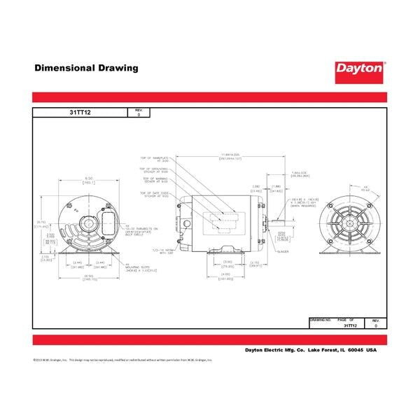 3-Phase General Purpose Motor, 1 HP, 56 Frame, 230/460V AC Voltage, 1,725 Nameplate RPM