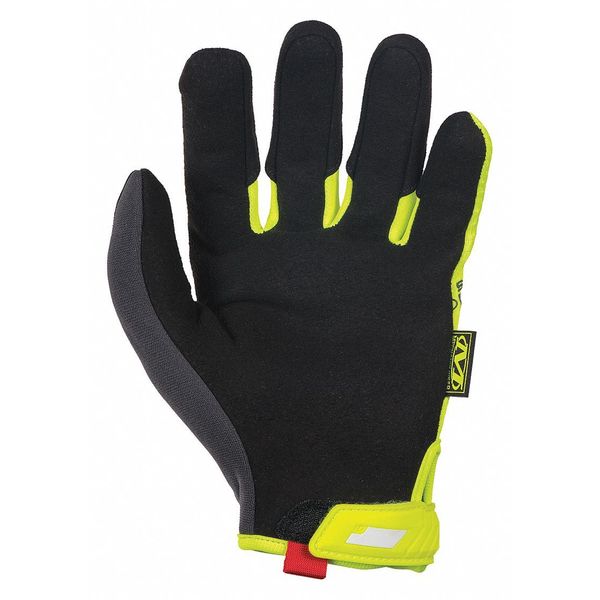 Hi-Vis Cut Resistant Gloves, A5 Cut Level, Uncoated, 2XL, 1 PR