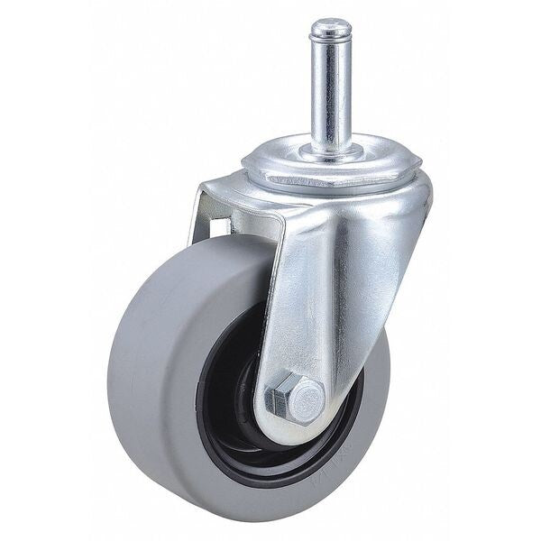 Swivel Stem Caster, Polyurthn, 3 in, 210 lb