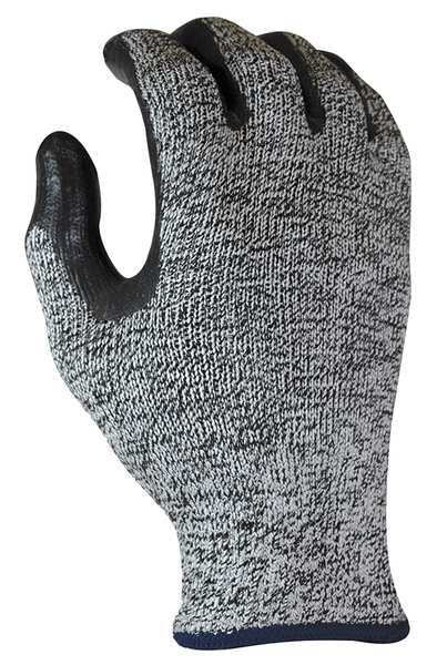 Coated Gloves, Black/Gray, 8, PR