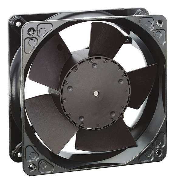 Axial Fan, Square, 24V DC, 1 Phase, 99 cfm, 4 11/16 in W.