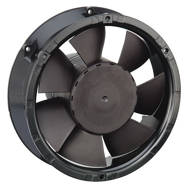 Wet-Location Round Axial Fan, Round, 24V DC, 1 Phase, 194 cfm