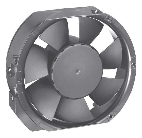 Axial Fan, Round, 24V DC, 1 Phase, 229.5 cfm, 6 49/64 in W.