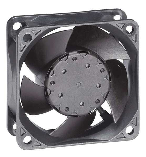 Axial Fan, Square, 12V DC, 1 Phase, 23.5 cfm, 2 23/64 in W.