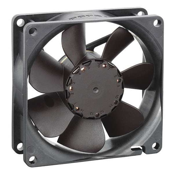 Axial Fan, Square, 12V DC, 1 Phase, 38.25 cfm, 3 5/32 in W.