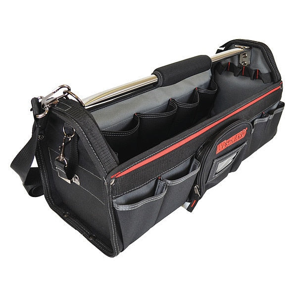 Tool Tote, 600d Polyester, 23 Pockets, Black, 10