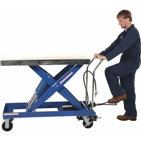 Air Hydraulic Steel Cart, 2000 lb. Cap, 24