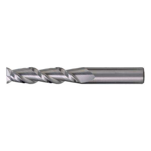 2-Flute Carbide Square Single-End HP End Mill for Alum CTD CEM-AM2 Bright 5/8x5/8x3/4x3-1/2