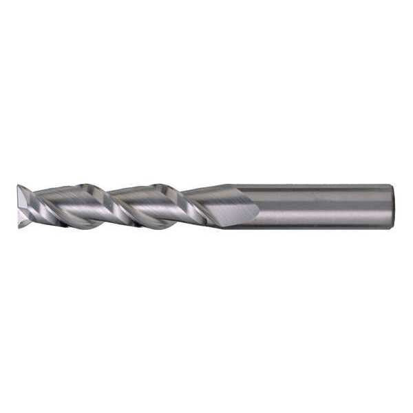 2-Flute Carbide Square Single-End HP End Mill for Alum CTD CEM-AM2 Bright 5/8x5/8x3-3/4x6