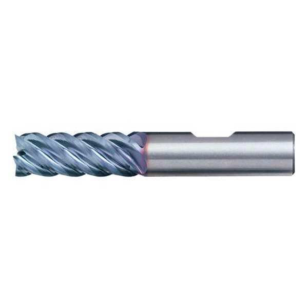 5-Flute Carbide HP Square Single End Mill for Steel CTD CEM-EMS-5-TA TiAlN 5/16x5/16x13/16x2-1/2