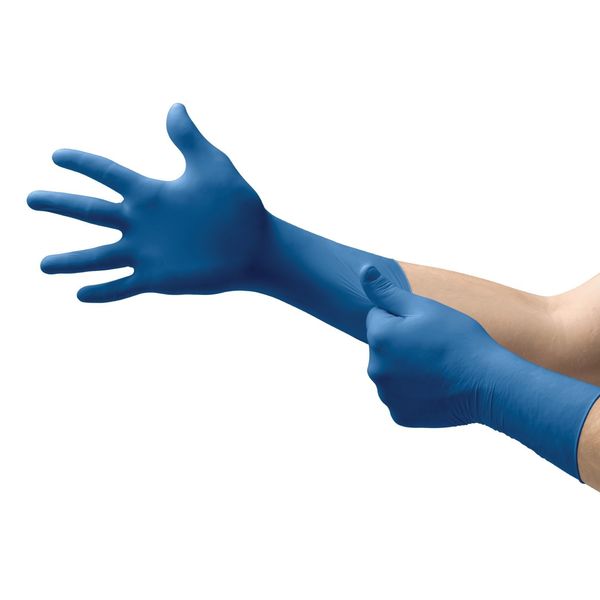 Exam Gloves, Nitrile, Powder Free, Blue, 2XL, 100 PK