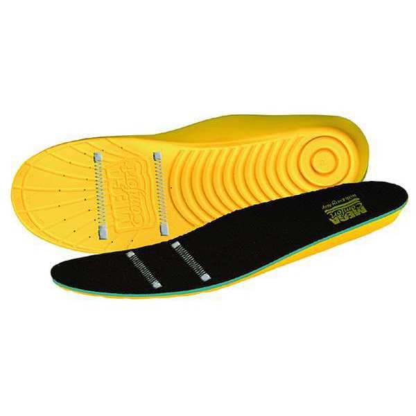Insole, M 14 to 15, 12-1/2in L, Yllw/Blk, PR