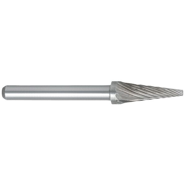 Carbide Bur, 10 deg. Included Ang, 3/16 in