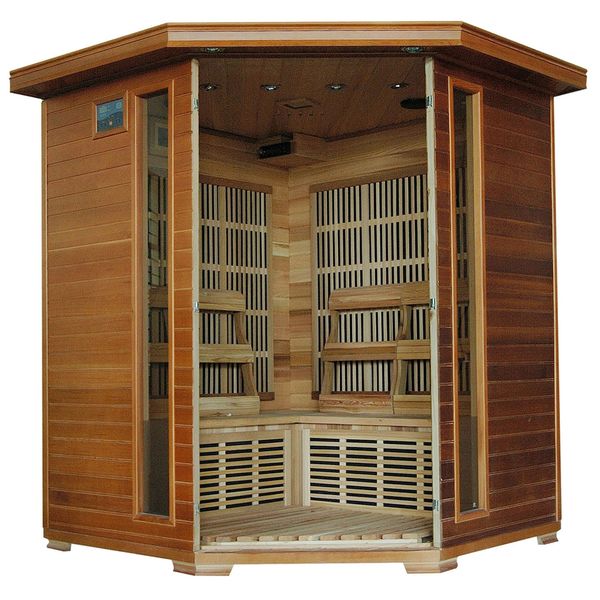 Sauna, Corner, 4 ppl, Carbon Heater, Cedar