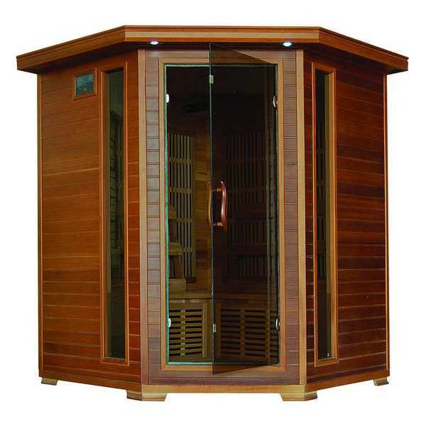Sauna, Corner, 4 ppl, Carbon Heater, Cedar