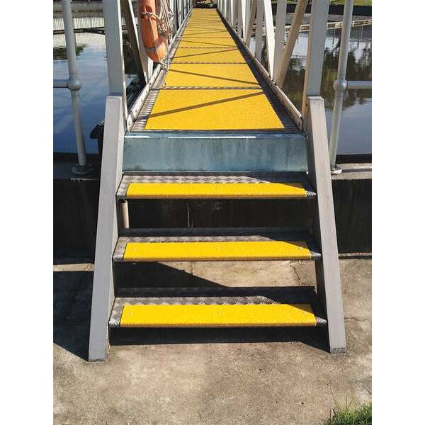 Anti-Slip Stair Nosing, Yellow, 47-1/4in W