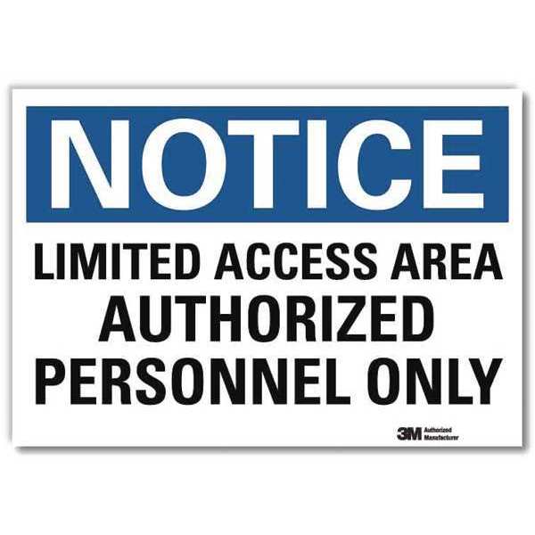 Notice Sign, 5 in H, 7 in W, Reflective Sheeting, Horizontal Rectangle, English, U5-1307-RD_7X5
