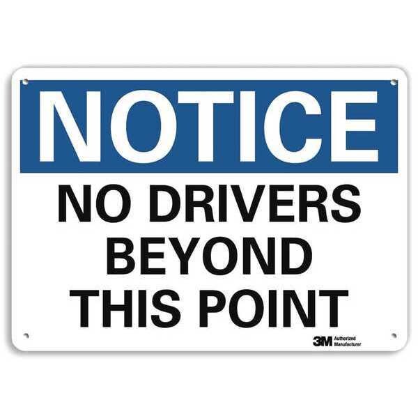 Notice Sign, 7 in H, 10 in W, Aluminum, Vertical Rectangle, English, U5-1361-RA_10X7