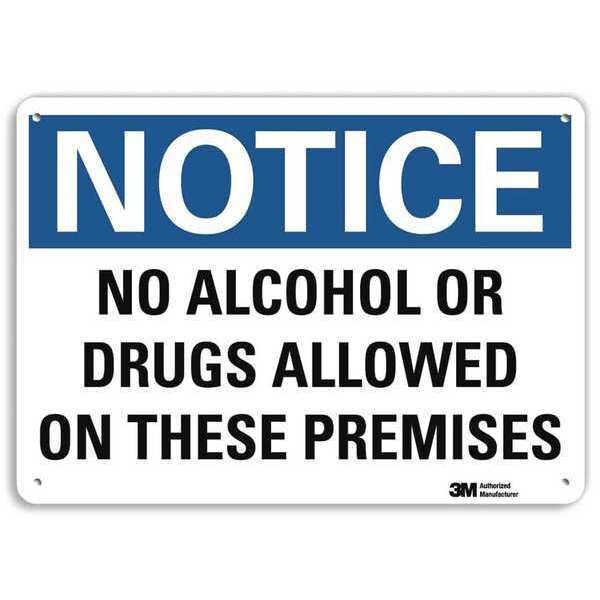 Notice Sign, 7 in H, 10 in W, Aluminum, Vertical Rectangle, English, U5-1337-RA_10X7