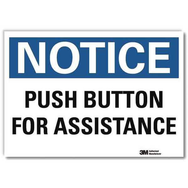 NoticeSign, ReflcSelfAdhVinyl, 14inWx10inH, U5-1473-RD_14X10