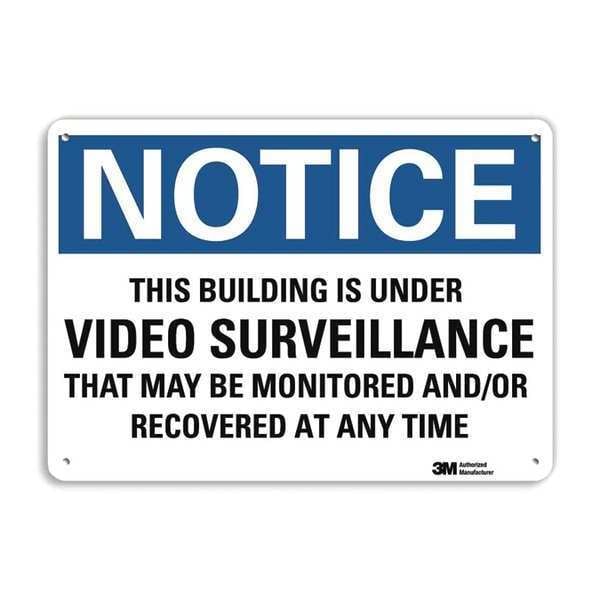 Notice Sign, 7 in H, 10 in W, Aluminum, Vertical Rectangle, English, U5-1548-RA_10X7
