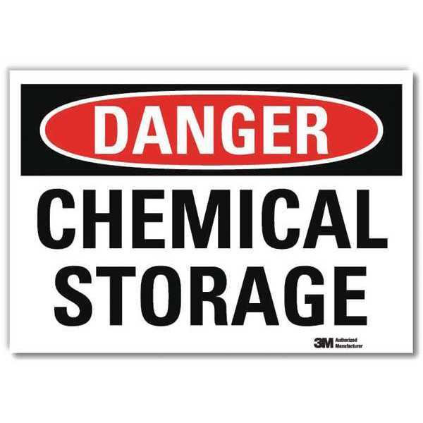 Danger Sign, 5 in H, 7 in W, Horizontal Rectangle, English, U3-1163-RD_7X5