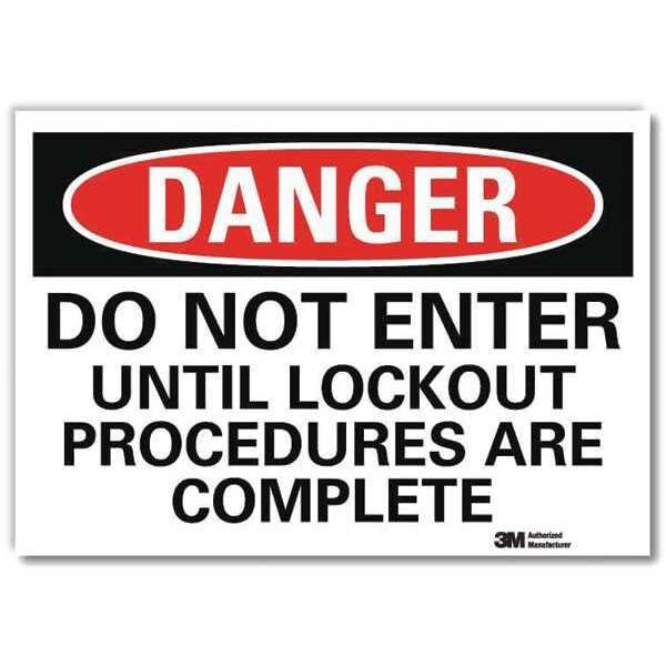 Danger Sign, 7 in Height, 10 in Width, Reflective Sheeting, Vertical Rectangle, English