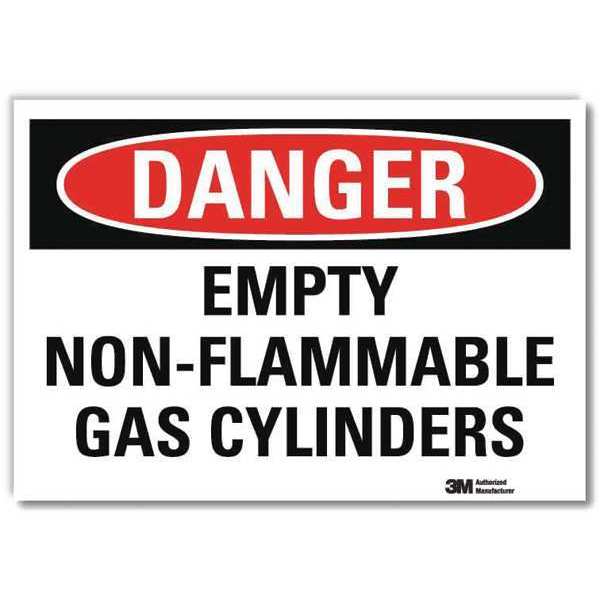 Danger Sign, 10 in H, 14 in W, Horizontal Rectangle, English, U3-1424-RD_14X10